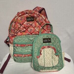 Matilda Jane Quilted Floral School Backpack Set Girls Mini Matching Set